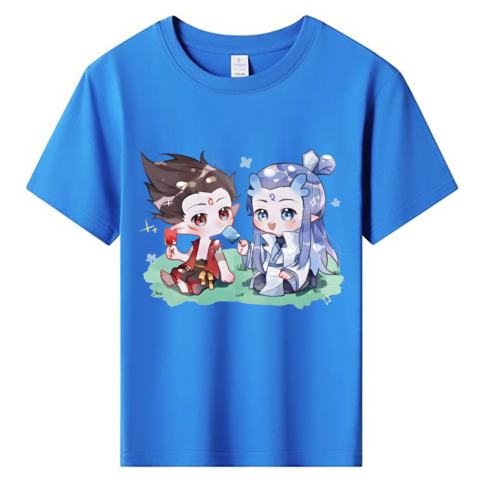 （画像用） Ne Zha 2 ナタ 魔童の大暴れ 綿100％キッズTシャツ（フロントプリント）